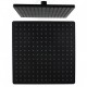 Square 225mm ABS Matte Black Shower Head with Wall Mounted Shower Arm